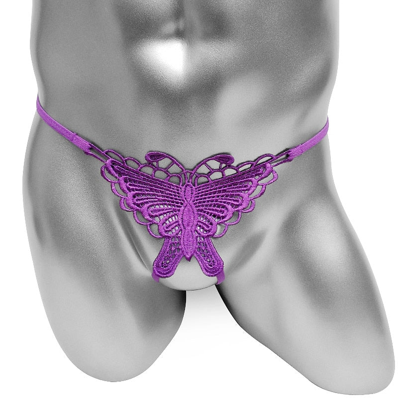 Open Crotch Butterfly Thong