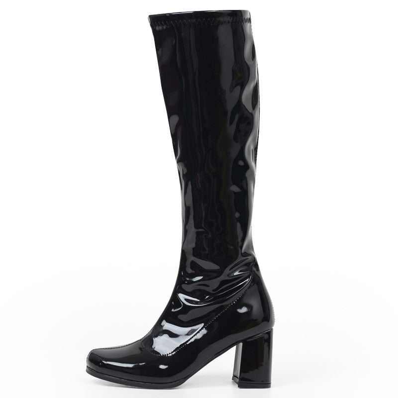 Bootylicious Square Heel Knee-High Stompers