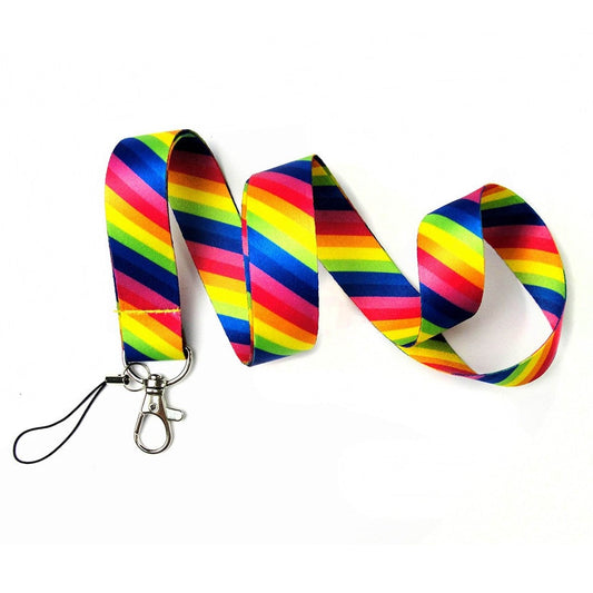 LGBT Gay Pride Rainbow Keychain Lanyard