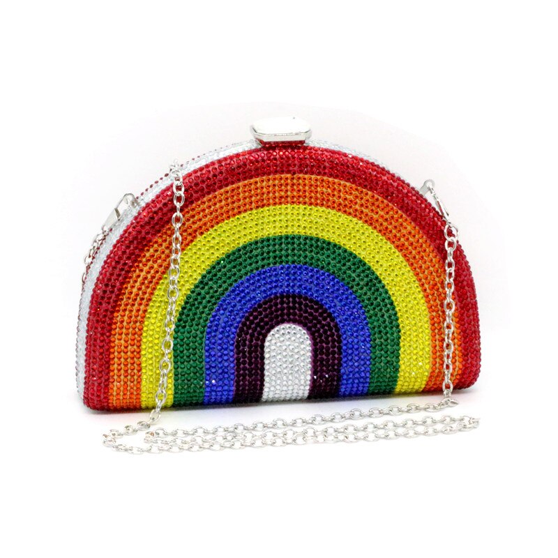 Gay Pride Crystal Rainbow Clutch