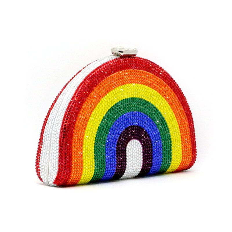 Gay Pride Crystal Rainbow Clutch