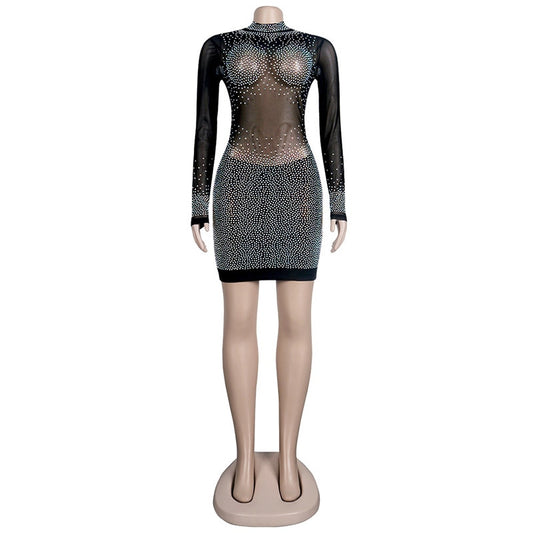 Mystique Summers Crystal Mini Dress