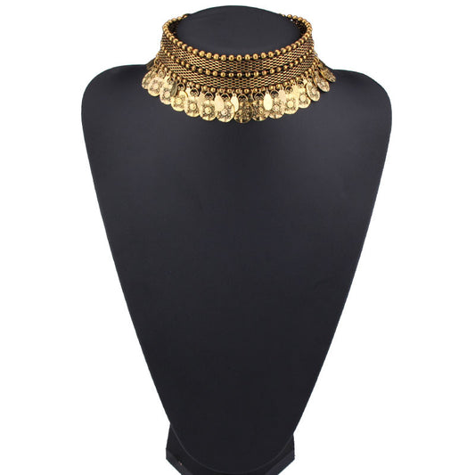 Rocky Future Coin Choker Necklace