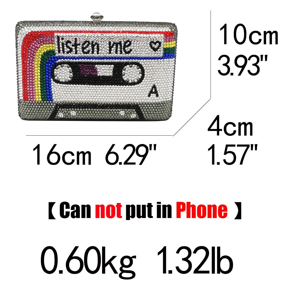 Cassette Tape Clutch Bag
