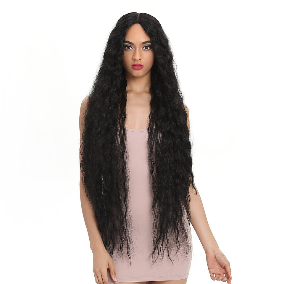 Queen Paola Long Black Curly Wig