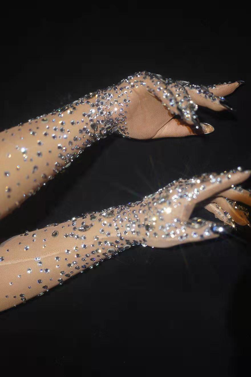 Rey Markeble Crystal Stretch Gloves