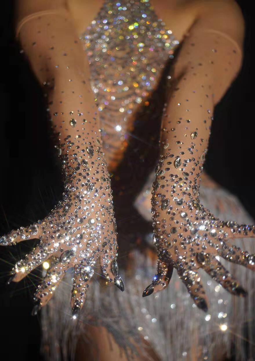Rey Markeble Crystal Stretch Gloves
