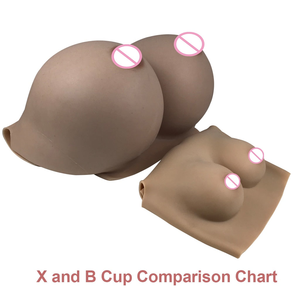 Huge X Cup Elastic Cotton Filled Breast Forms