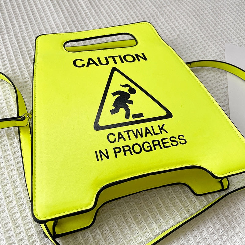 Catwalk In Progress Sign Bag