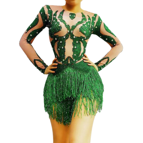 Brooklyn Turnpike Rhinestone Fringe Jumpsuit