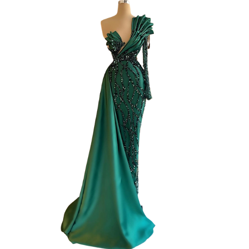 Al Dente One Shoulder Mermaid Dress