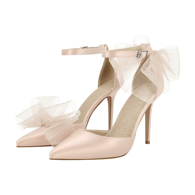 Rey Torric Tulle Bow Pumps