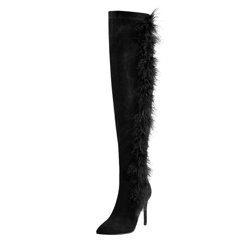 Gal Galore Black Suede Boots