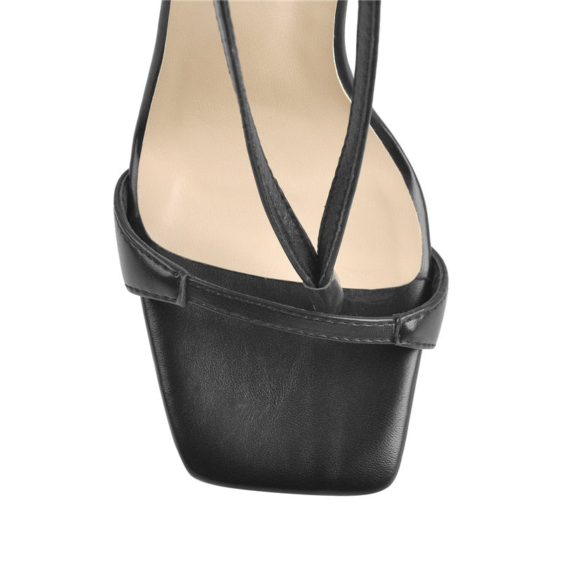 Dick Deficient Square Toe Strappy Sandals