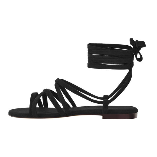 Nora Man Nora Woman Suede Lace Up Sandals