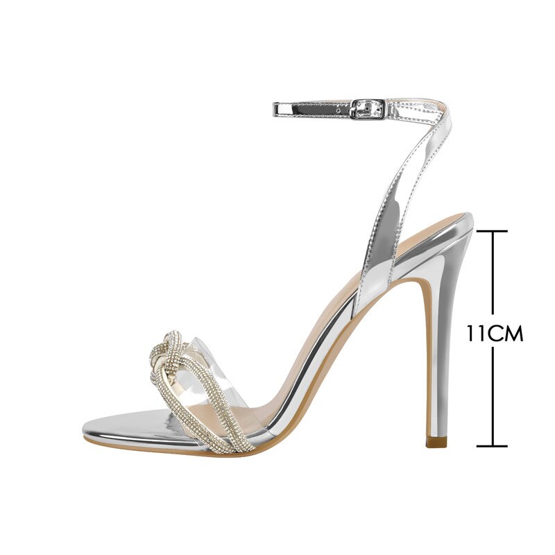 Salma Nella Peep Toe Sliver Sandals