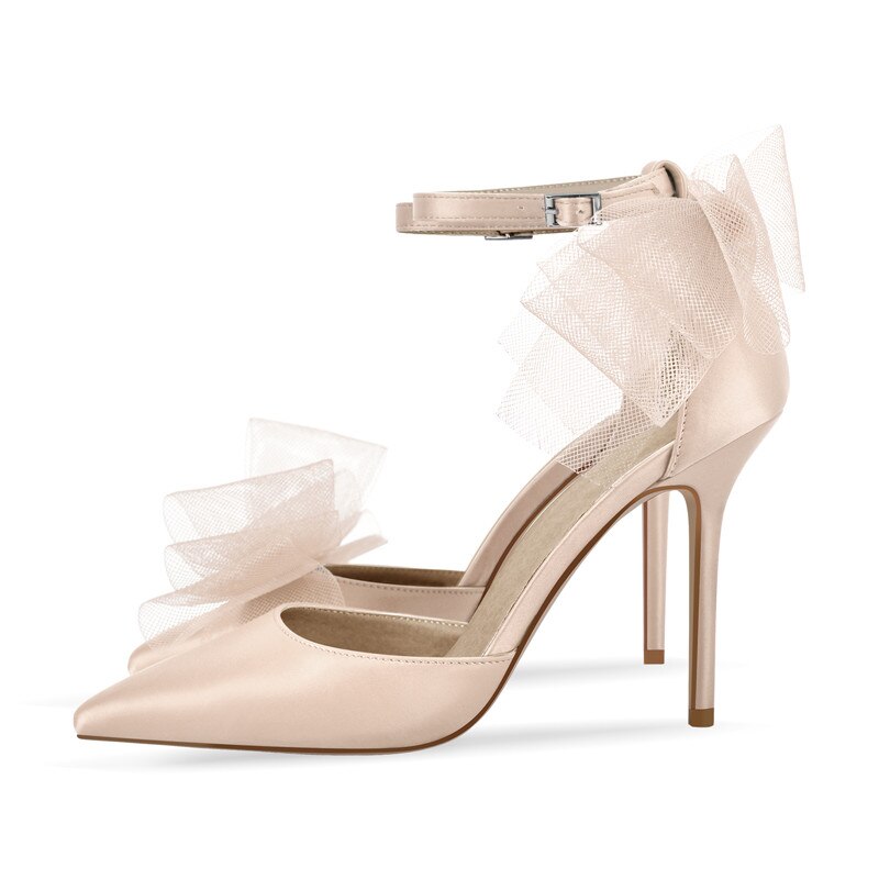 Rey Torric Tulle Bow Pumps