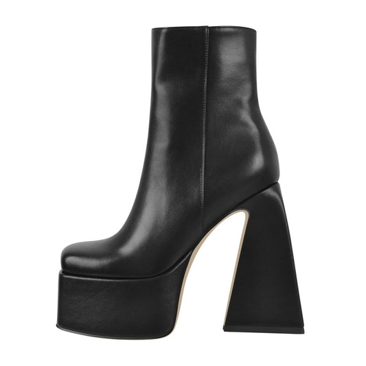 Adele Laptop Square Toe Ankle Boots