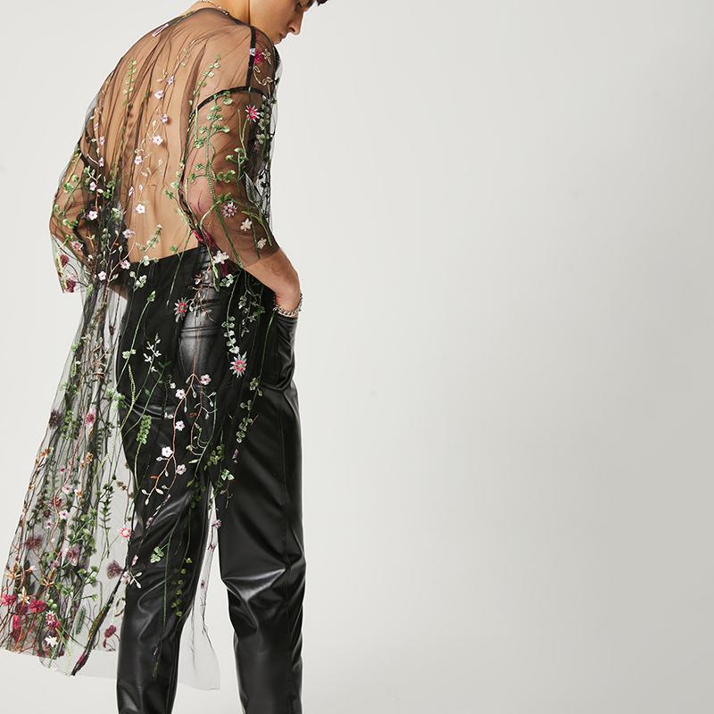 Embroidered Transparent Floral Cardigan
