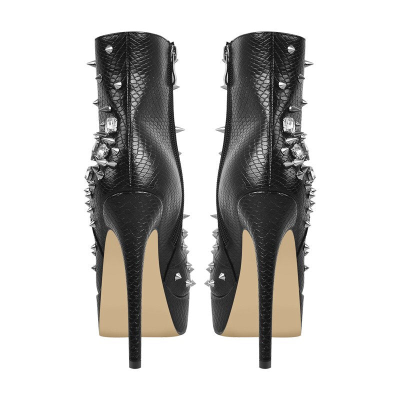 Hy Hopes Platform Rhinestones Boots