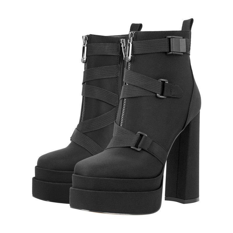Tyra Living Platform Ankle Boots