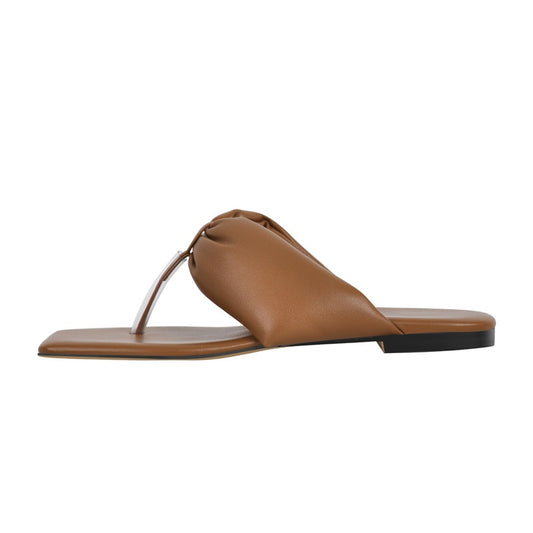 Maura DeSame Brown Thong Flip Flop Sandals