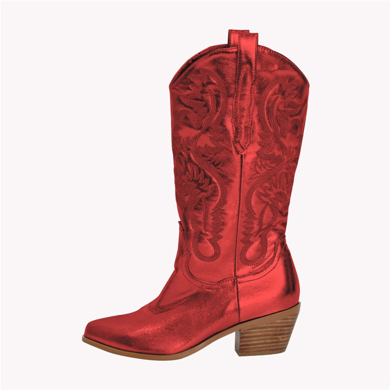 Dusty Shelf Embroidered Cowgirl Boots