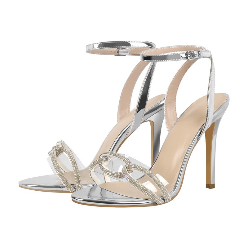 Salma Nella Peep Toe Sliver Sandals