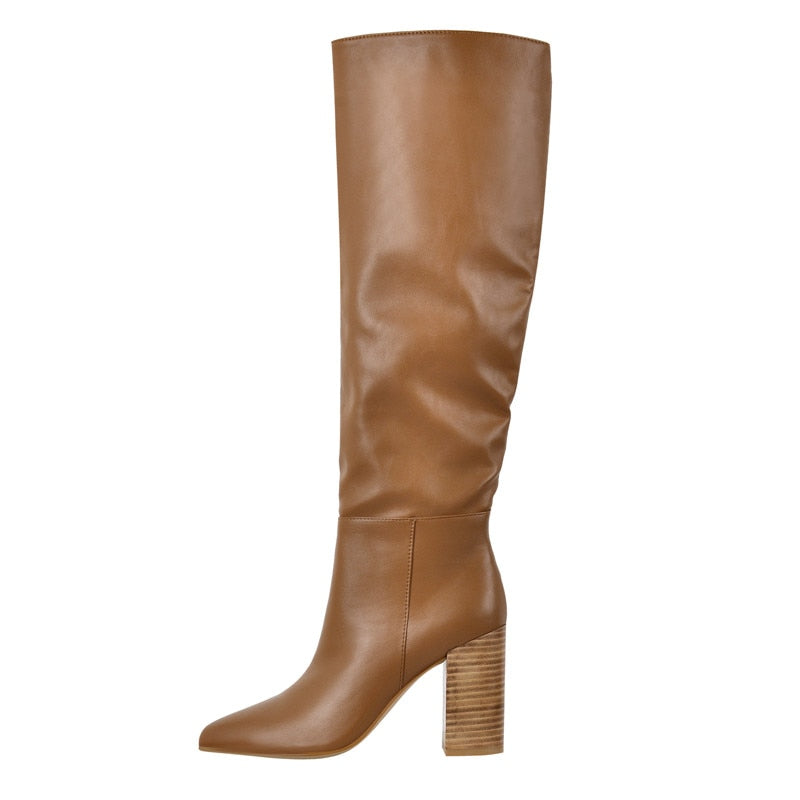 "Shay D" Knee High Chocolate Boots