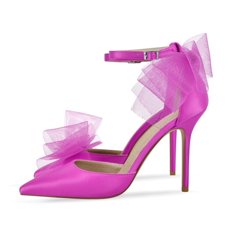 Rey Torric Tulle Bow Pumps