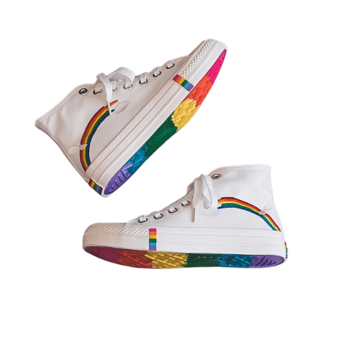 LGBT Gay Pride Rainbow Retro Canvas Shoes