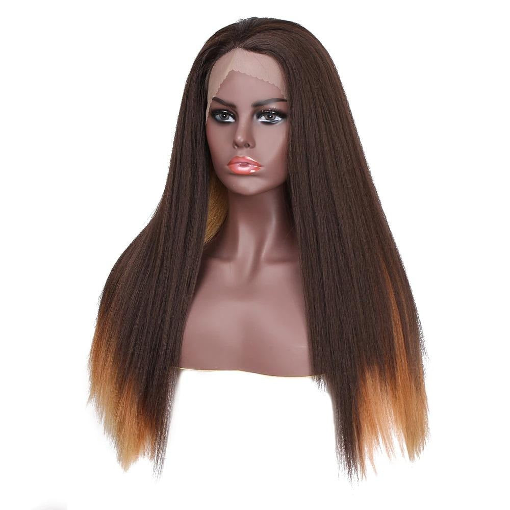 Poppy Lerry Long Kinky Straight Lace Front Wig