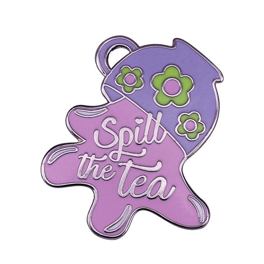 Spill The Tea Drag Queen LGBT Pin