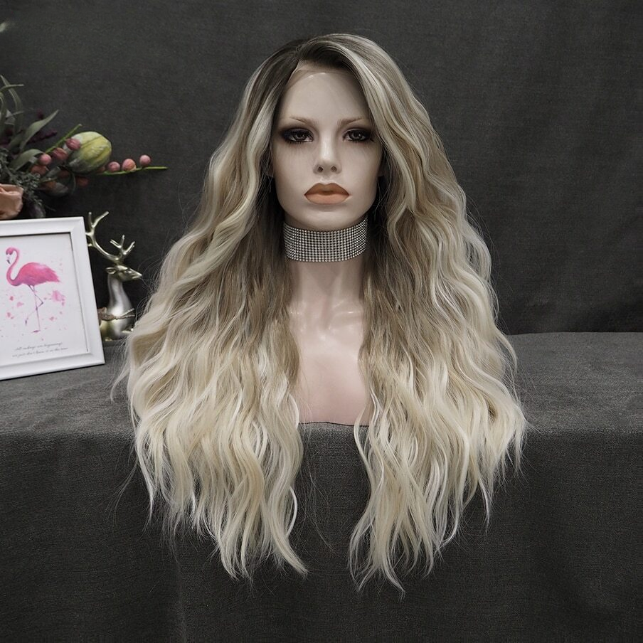 Polly Amorous Platinum Ombre Lace Front Wig