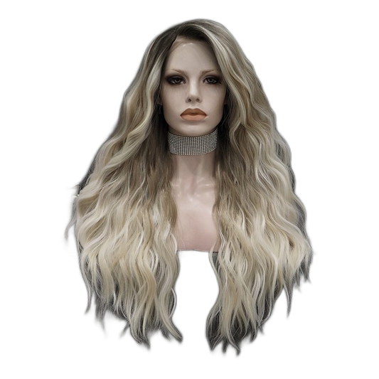 Polly Amorous Platinum Ombre Lace Front Wig