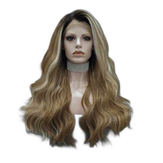 Rhea Ranged Highlighted Blonde Brown Lace Front  Wig