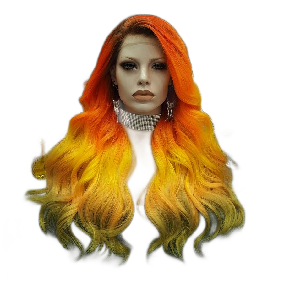 Brionna Cracker Ombre Orange Lace Front Wig