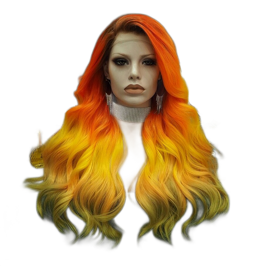 Brionna Cracker Ombre Orange Lace Front Wig