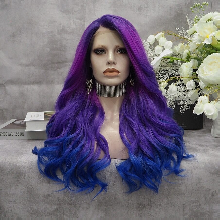 Lucy Stoole Purple Blue Ombre Lace Front Wig