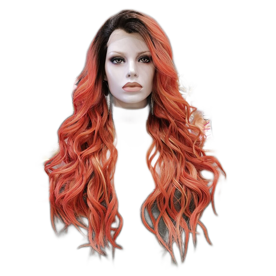 Emme Vention Orange Red Lace Front Wig – The Drag Queen Store