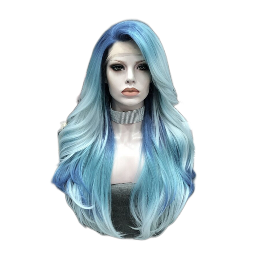 Roma Ence Ombre Blue Lace Front Wig