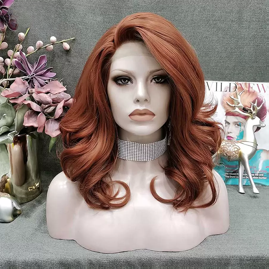 Gigi Lamour Copper Red Short  Lace Front Wig