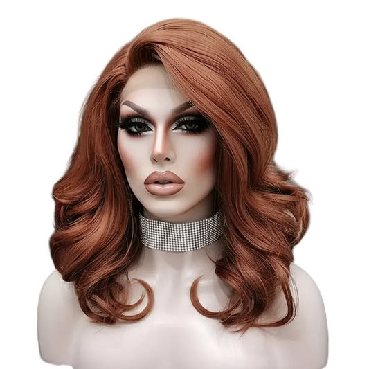 Gigi Lamour Copper Red Short Lace Front Wig - Heat Resistant Synthetic Hair