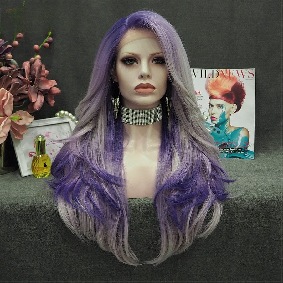 Didi Divine Ombre Purple Grey Lace Front Wig
