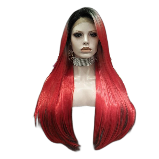 Poppy Lerry Ombre Red Lace Front Wig