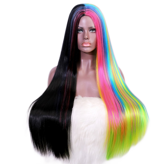 Queen Ingrid Half Rainbow Wig