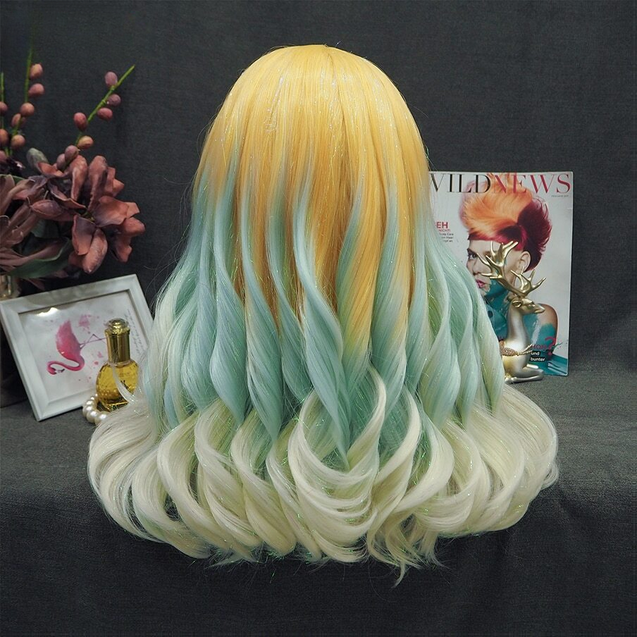 Betty Brilliance Yellow Blue Lace Front Wig