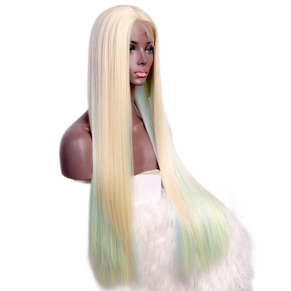 Drag Queen Ava Rainbow Straight Wig