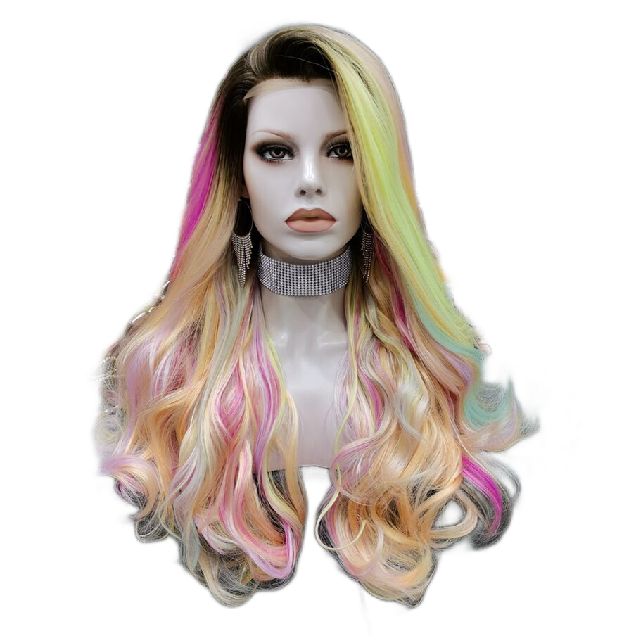 Holly Wood Pink Orange Lace Front Wig