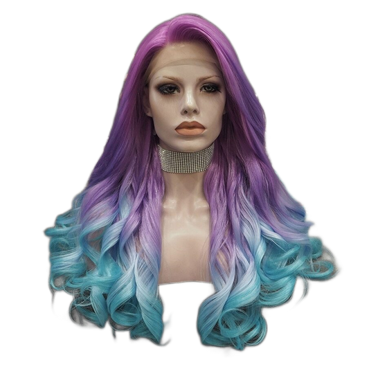 Jessica Wild Ombre Purple Blue Lace Front Wig